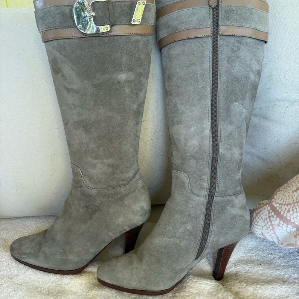 Cole Haan Gray Suede Knee-High Boots size 7